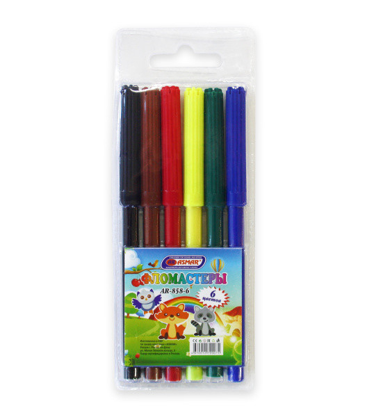 Фломастеры 6цв, Asmar (24)