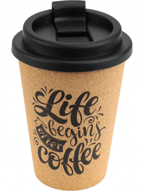 Термостакан. Жизнь начинается с кофе, 350 мл КП-8185