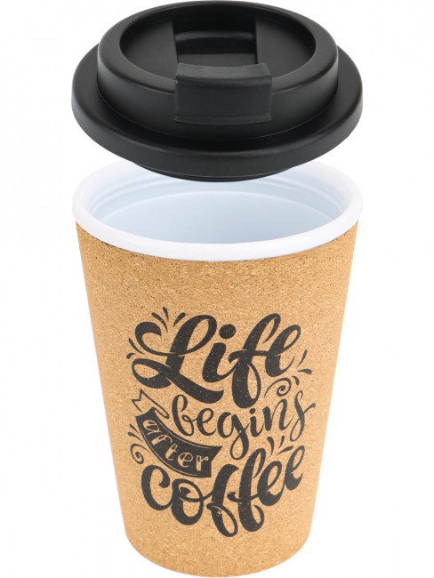 Термостакан. Жизнь начинается с кофе, 350 мл КП-8185