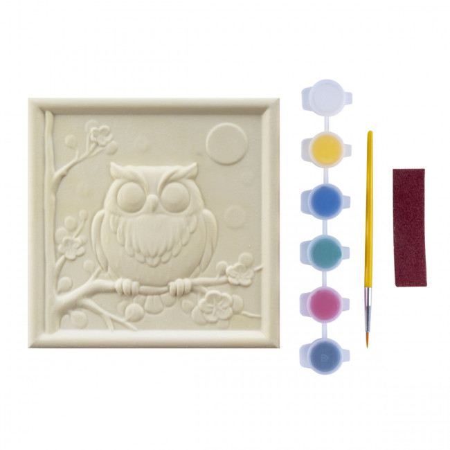 Панно-раскраска 3D Art "Сова" 15*15см, LORI/Ирп-026