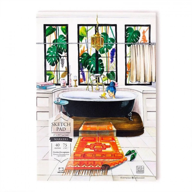 Склейка для маркеров Малевичъ "Sketch", 75 г/м, А4, 40л 401133 Склейка для маркеров Малевичъ "Sketch", 75 г/м, А4, 40л 401133