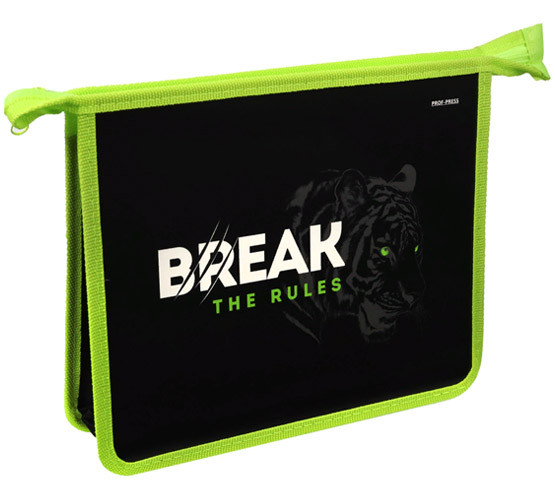 Папка А5 для тетрадей на молнии сверху "Дикие животные", Profit/ПТ-2216