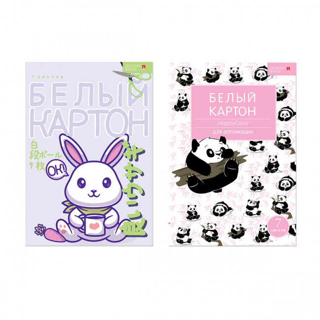 Картон А4 7л белый "Мультики", BV/11-407-114/35 Картон А4 7л белый "Мультики", BV/11-407-114/35