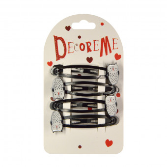 Набор заколок 4,5см для волос, 4шт, ассорти, BV/2-719/28 (10)