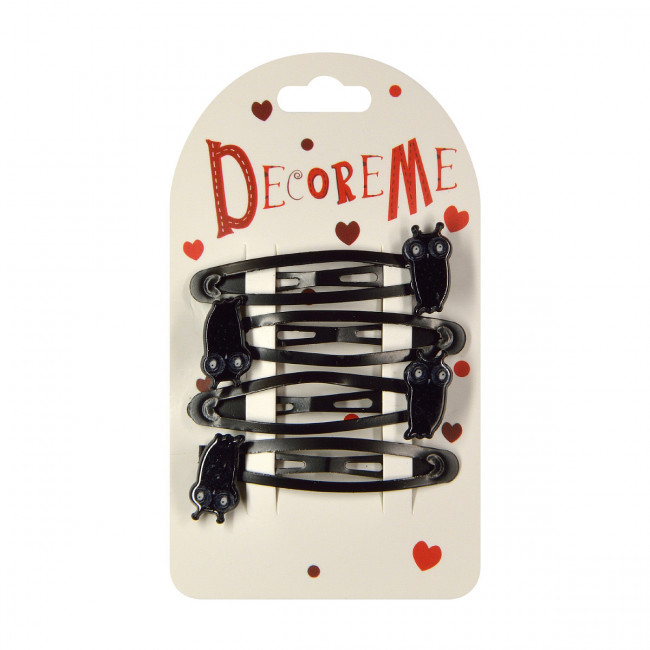 Набор заколок 4,5см для волос, 4шт, ассорти, BV/2-719/28 (10)