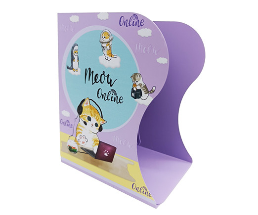 Подставка для книг - держатель на полку DA-65634 "Котик" метал, 19х15см, фиолетовая с рисунком, в к/к (1/24) Подставка для книг - держатель на полку DA-65634 "Котик" метал, 19х15см, фиолетовая с рисунком, в к/к (1/24)