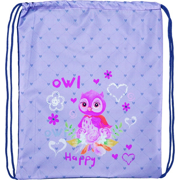 Сумка для сменной обуви "deVENTE. Happy Owl" 35x43 см, 1 отделение, водоотталкивающая ткань с рисунком, на веревочной завязке Сумка для сменной обуви "deVENTE. Happy Owl" 35x43 см, 1 отделение, водоотталкивающая ткань с рисунком, на веревочной завязке