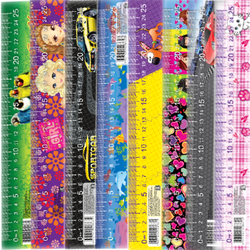 Закладка-линейка 25 см "Смайлы", Пчёлка/ЗЛ-25 (100)