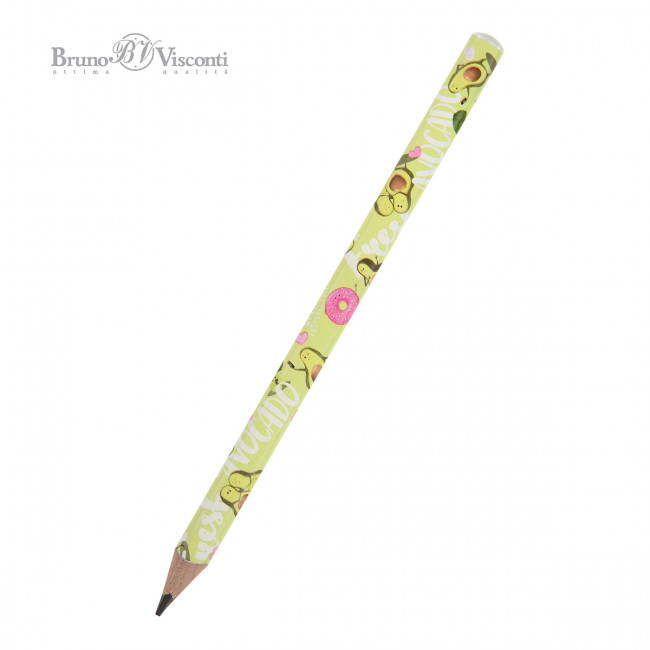 КАРАНДАШ ЧЕРНОГРАФИТОВЫЙ "HappyGraphix Авокадо. Любовь" 4В супер мягкий, 3,5 мм 21-0062/07 КАРАНДАШ ЧЕРНОГРАФИТОВЫЙ "HappyGraphix Авокадо. Любовь" 4В супер мягкий, 3,5 мм 21-0062/07