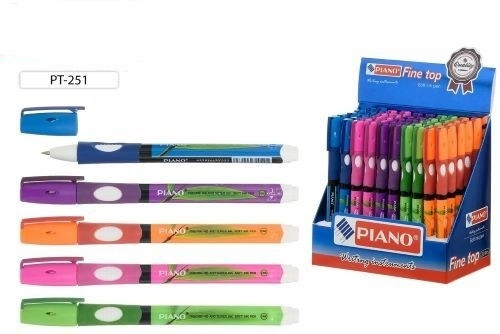 Ручка шариковая 0,7мм синяя "Ручка первоклассника", на масляной основе, для правши, PIANO/PT-251 (50)