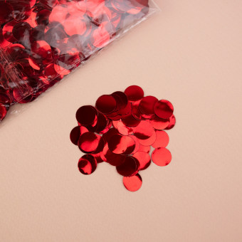 Конфетти d 1см 50гр/уп "Круги" фольга, красные, Микрос