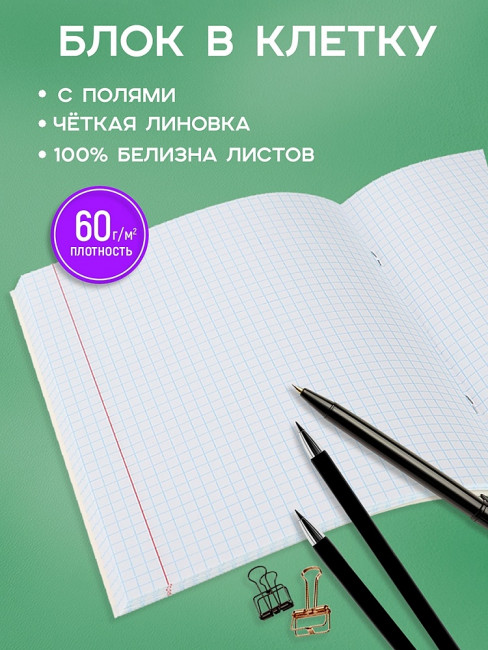 Тетрадь 48 клетка "Кошачьи мордочки-2" скрепка, Проф-Пресс/48-3803 (10/100)