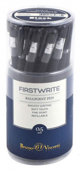 Ручка шариковая 0,5мм синяя "FirstWrite. Black", BV/20-0235 (24)