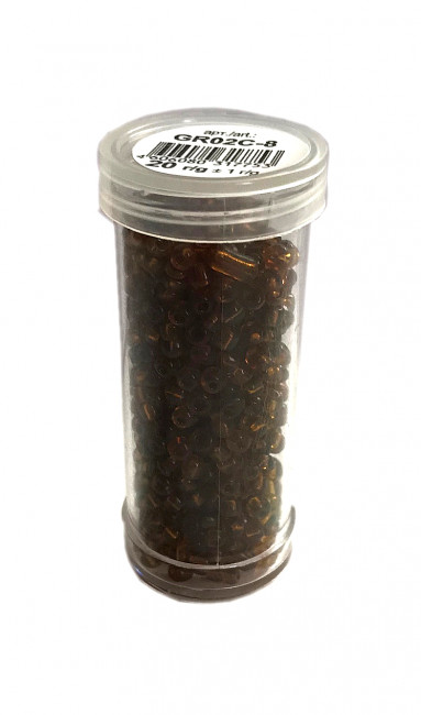 Бисер  в тубе 08/0  (0001-0021А) 20 г  №0002С, GR янтарный, Zlatka