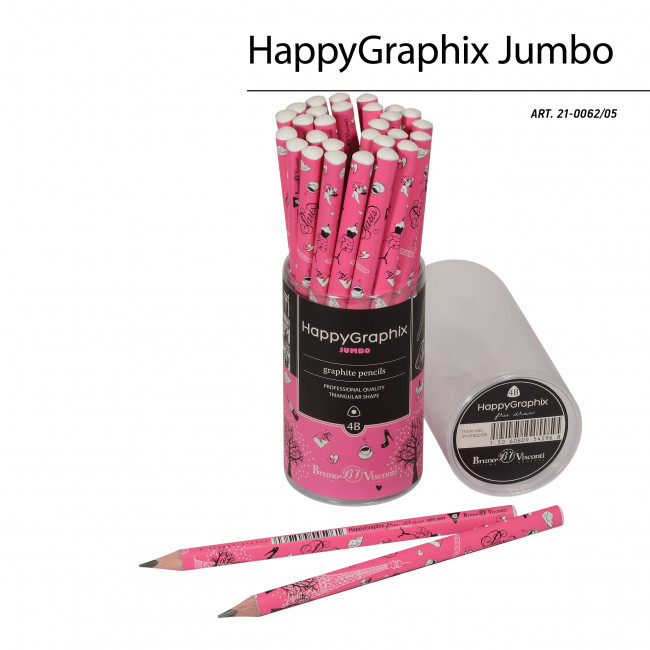 Карандаш 3,5мм 4В чернографитовый "HappyGraphix. Романтическое путешествие. Париж", BV/21-0062/05 (30)
