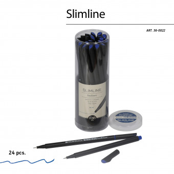 Ручка капиллярная 0,36мм синяя "Slimline. Fineliner", BV/36-0022 (24) Ручка капиллярная 0,36мм синяя "Slimline. Fineliner", BV/36-0022 (24)