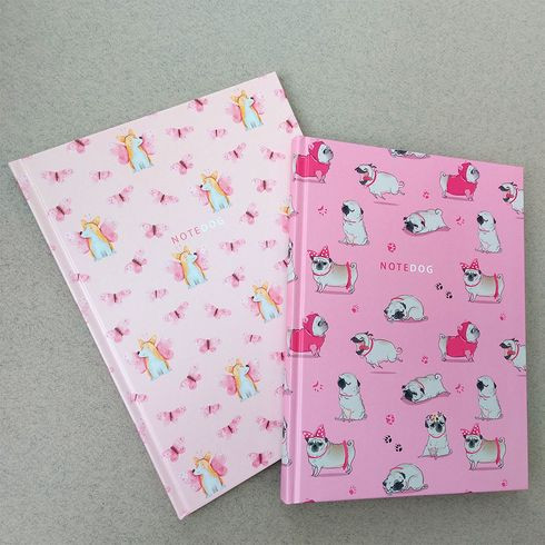 Бизнес-блокнот А5 переплёт твёрдый 80л. индивид.блок:клетка "Notedog" ламинация матовая (ассорти) BG (24)