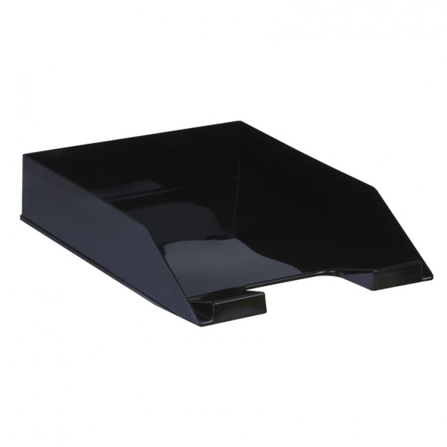 Лоток для бумаг горизонтальный СТАММ "Каскад", черный