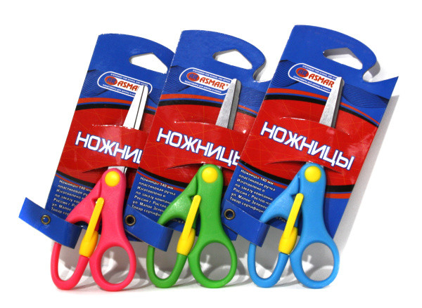 Ножницы 140мм, пластиковые ручки, Asmar (12)
