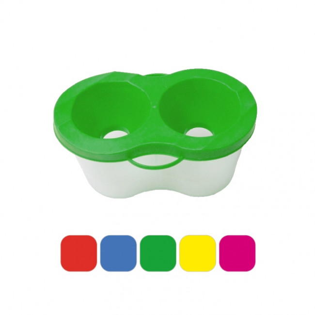 Стакан непроливайка двойной с крышкой и держателем для кистей (60), СН-3 Стакан непроливайка двойной с крышкой и держателем для кистей (60), СН-3