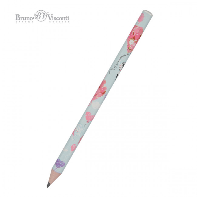 КАРАНДАШ ЧЕРНОГРАФИТОВЫЙ "HappyGraphix Романтика. Воздушные шары" 4В супер мягкий, 3,5 мм 21-0062/25 КАРАНДАШ ЧЕРНОГРАФИТОВЫЙ "HappyGraphix Романтика. Воздушные шары" 4В супер мягкий, 3,5 мм 21-0062/25