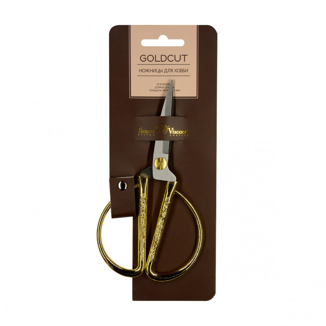 Ножницы 17,2см усиленные "GoldCut", цвет золото, BV/60-0044 (12)