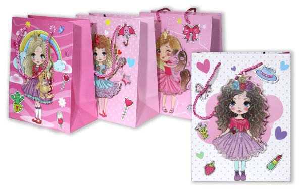 Пакет подарочный 26*10*32см "Модница" с блеском, Asmar (12) Пакет подарочный 26*10*32см "Модница" с блеском, Asmar (12)