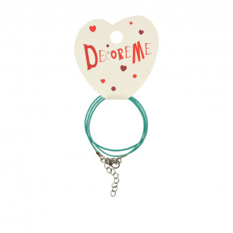 Шнурок 41см с застежкой вощеный, ассорти, BV/2-155/07 (15)