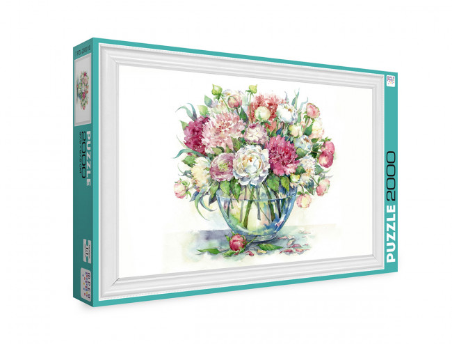 Пазл 2000 элементов "Букет с пионами" ФРЕЯ Пазл 2000 элементов "Букет с пионами" ФРЕЯ