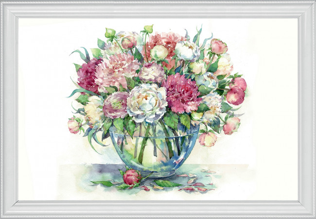 Пазл 2000 элементов "Букет с пионами" ФРЕЯ Пазл 2000 элементов "Букет с пионами" ФРЕЯ