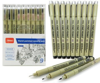 Линеры 9 шт. CZ-138 черные (0.05, 0.1, 0.2, 0.3, 0.4, 0.6, 0.8, 1.0, кисть) с клипом в упаковке ПВХ №6571 (1/240) Линеры 9 шт. CZ-138 черные (0.05, 0.1, 0.2, 0.3, 0.4, 0.6, 0.8, 1.0, кисть) с клипом в упаковке ПВХ №6571 (1/240)