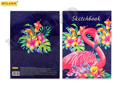 Скетчбук Фламинго А5, 48л, КБС С48-2208
