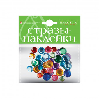 Стразы- наклейки "Кристаллы круглые", №6, BV/2-094/06