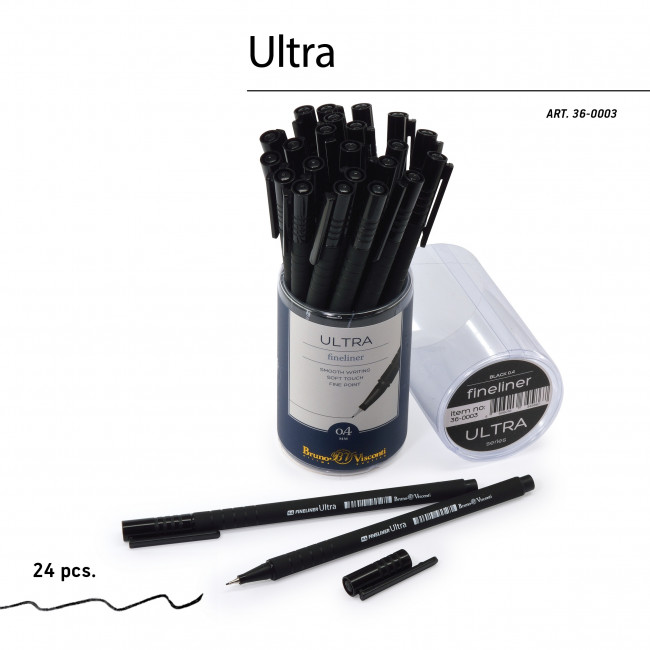 Ручка капиллярная 0,4мм черная "Ultra. Fineliner", BV/36-0003 (24) Ручка капиллярная 0,4мм черная "Ultra. Fineliner", BV/36-0003 (24)