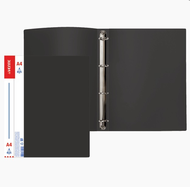 Папка на кольцах "deVENTE. Daily" A4, 4 кольца Ø 25 мм, 700 мкм, фактура "песок" сменная этикетка, синяя