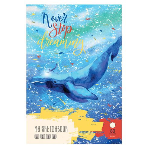 Скетчбук А5 переплёт твёрдый 80л. "Мои мечты" ламинация матовая бежевый тонированный блок Скетчбук А5 переплёт твёрдый 80л. "Мои мечты" ламинация матовая бежевый тонированный блок