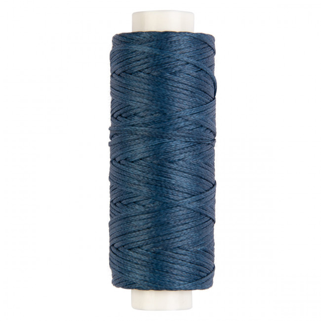 Нитки 0.8мм 25м для кожи вощёные плоские, № 008 синий, Промысел/LC-001 Нитки 0.8мм 25м для кожи вощёные плоские, № 008 синий, Промысел/LC-001