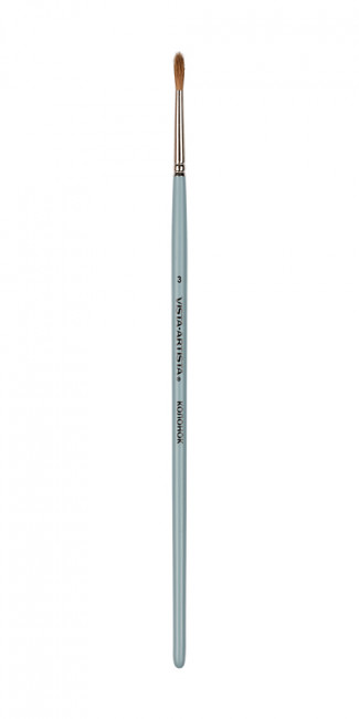 Кисть колонок круглая длинная ручка №03 VISTA-ARTISTA