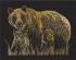 Гравюра 20 x 25.5 см, №58 "Медведи" золото, "Hobbius"/SGHK