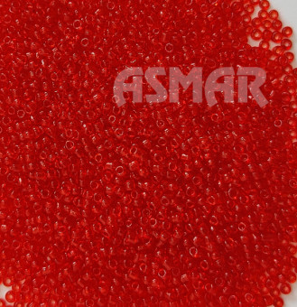 Бисер "ASMAR" размер №12, вес: 450 г,  цвет - красный прозрачный
