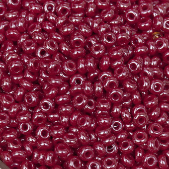 Бисер "ASMAR" размер №6, вес: 450 г, бордовый перламутровый