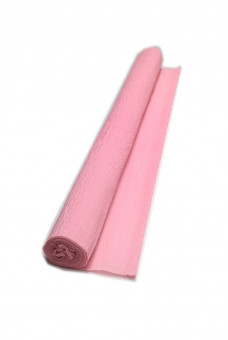 Гофрированная бумага плотная (флористическая 50мм х 250 мм,120 г/м2), бледно-розовая, ШК Гофрированная бумага плотная (флористическая 50мм х 250 мм,120 г/м2), бледно-розовая, ШК