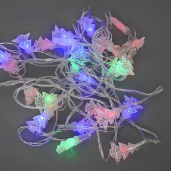 Электрическая гирлянда 20 лампочек 3см*4м "Елочки" светодиодная, многоцветная, Микрос/ч31627_20 Электрическая гирлянда 20 лампочек 3см*4м "Елочки" светодиодная, многоцветная, Микрос/ч31627_20