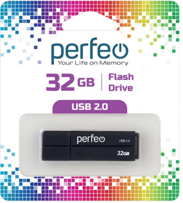 Флеш накопитель (память) USB 32GB C01G2 Black Perfeo (5)