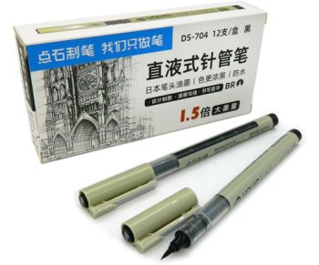 Линер DS-704-BRUSH Fineliner, жидкие чернила, черный, с клипом, в к/кор (3/12/240) Линер DS-704-BRUSH Fineliner, жидкие чернила, черный, с клипом, в к/кор (3/12/240)