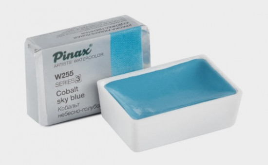 Акварель в кюветах Pinax Кобальт Небесно-Голубой - 2.5мл Ser.3 - W255