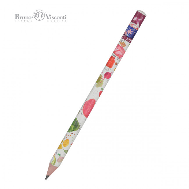 КАРАНДАШ ЧЕРНОГРАФИТОВЫЙ "HappyGraphix  Славянская трапеза" 4В супер мягкий, 3,5 мм 21-0062/20