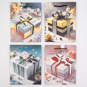 Пакет 26*32*10см "Подарок" бумажный, MAYLOTT/204M (12)