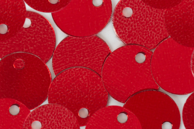 Пайетки 8мм 10г россыпью, красный. Zlatka/ZF-11 №03