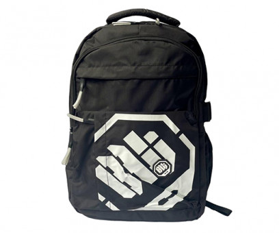 Рюкзак  S220/Черно-белый 50*36*18см, полиэстер, 2 отделения, 5 наружных карманов, 3 внутренних, в зип-пакете (1/50)